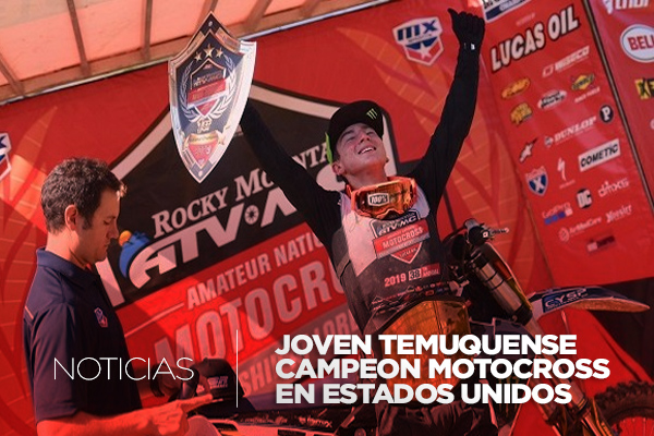 Joven temuquense Hardy Muñoz se consagra campeón en el Motocross Estadounidense